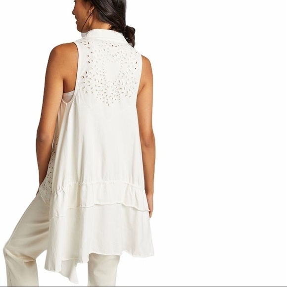 Anthropologie Eyelet Buttondown Blouse - Picture 4 of 7